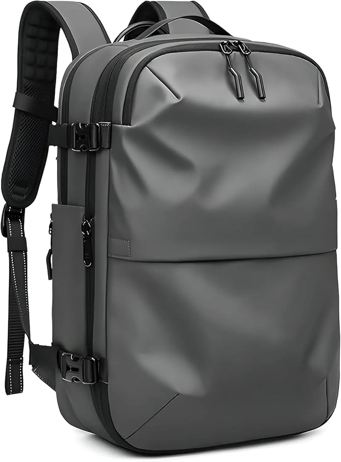 VacPack Backpack with Vacuum, 60L Airback Backpack, Waterproof with TSA Lock, Compression Feature, Fits 17 Laptop, Ideal for Airplane Travel (Dark Gray)