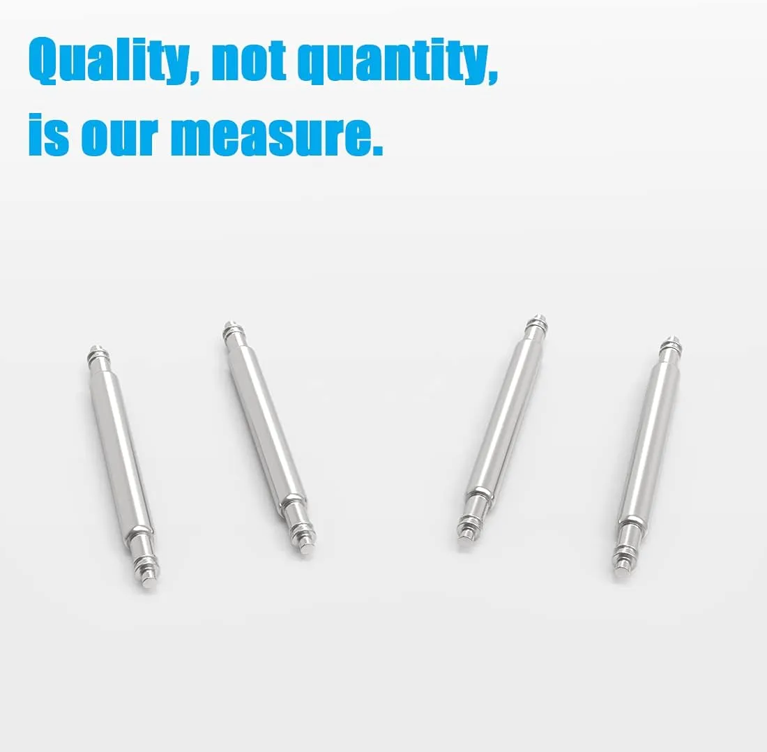 Wellfit Watch Pins, 1.8mm Thickness Heavy Duty Spring Bar, 4 Pack Stainless Steel Watch Band Pins, 24mm
