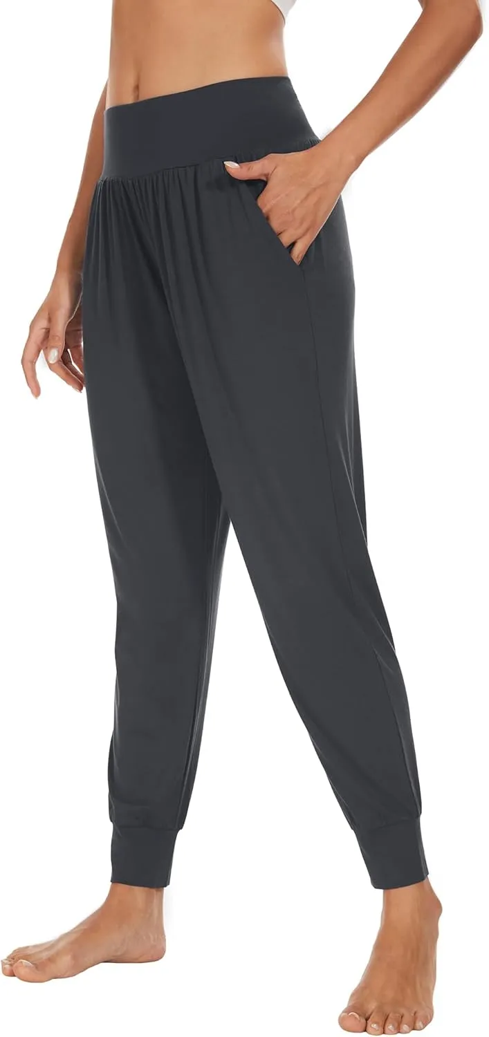WiWi Women's Viscose from Bamboo Joggers Casual Pajama Pants Loose Yoga Bottoms Comfy Lounge Sweatpants with Pockets S-XXL