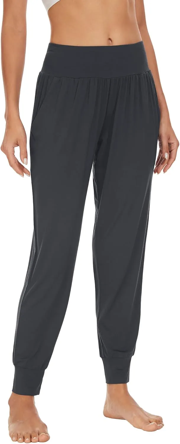 WiWi Women's Viscose from Bamboo Joggers Casual Pajama Pants Loose Yoga Bottoms Comfy Lounge Sweatpants with Pockets S-XXL