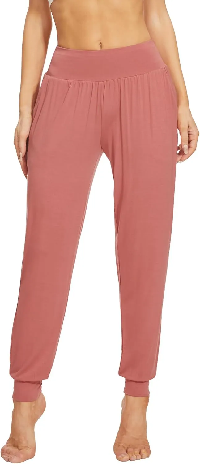 WiWi Women's Viscose from Bamboo Joggers Casual Pajama Pants Loose Yoga Bottoms Comfy Lounge Sweatpants with Pockets S-XXL