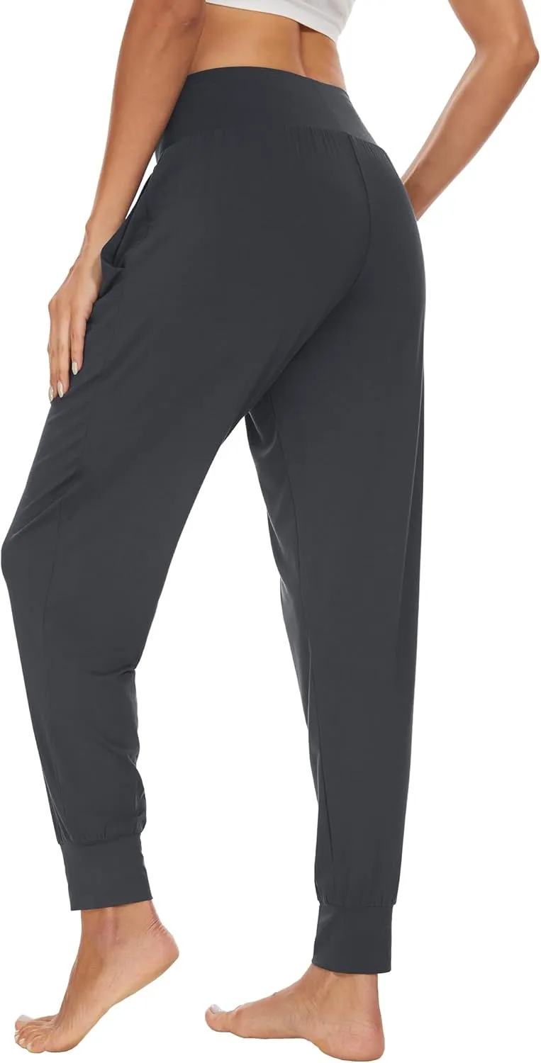 WiWi Women's Viscose from Bamboo Joggers Casual Pajama Pants Loose Yoga Bottoms Comfy Lounge Sweatpants with Pockets S-XXL