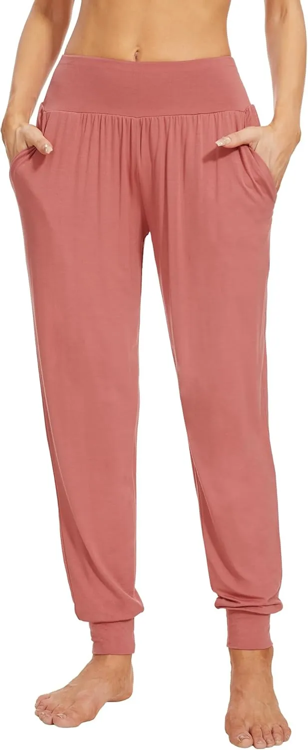 WiWi Women's Viscose from Bamboo Joggers Casual Pajama Pants Loose Yoga Bottoms Comfy Lounge Sweatpants with Pockets S-XXL