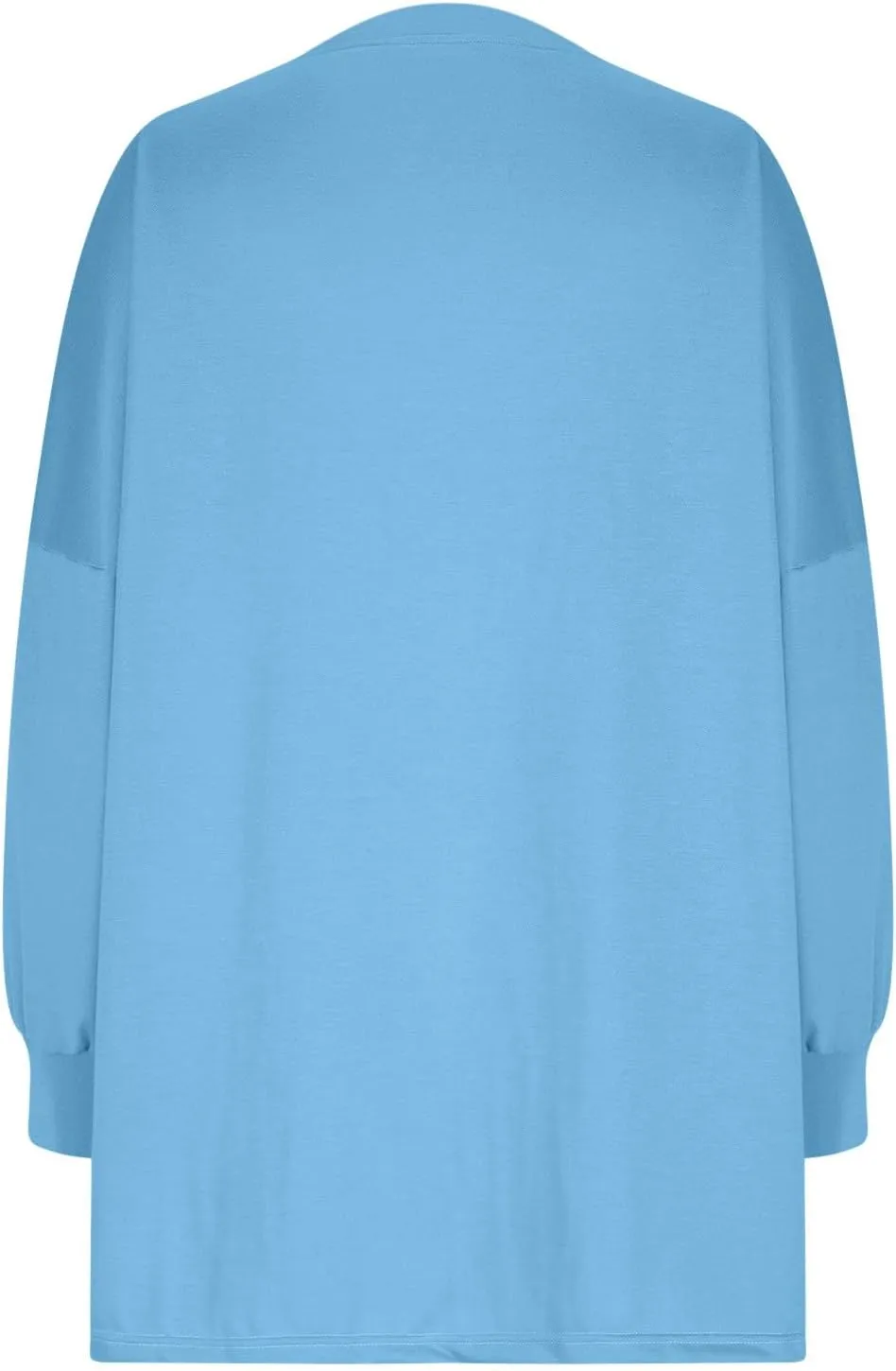 Wkishenl Oversized Long Sweatshirts for Women 2024 Casual Fall Shoulder Tops Loose Long Sleeve Crewneck Pullover Solid Dressy