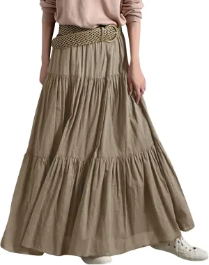 Women 2023 Summer Spring Long Skirts Elegant Ankle Skirts A Line Beach Maxi Skirt Pleated Cheer Skirt Midi Skirts