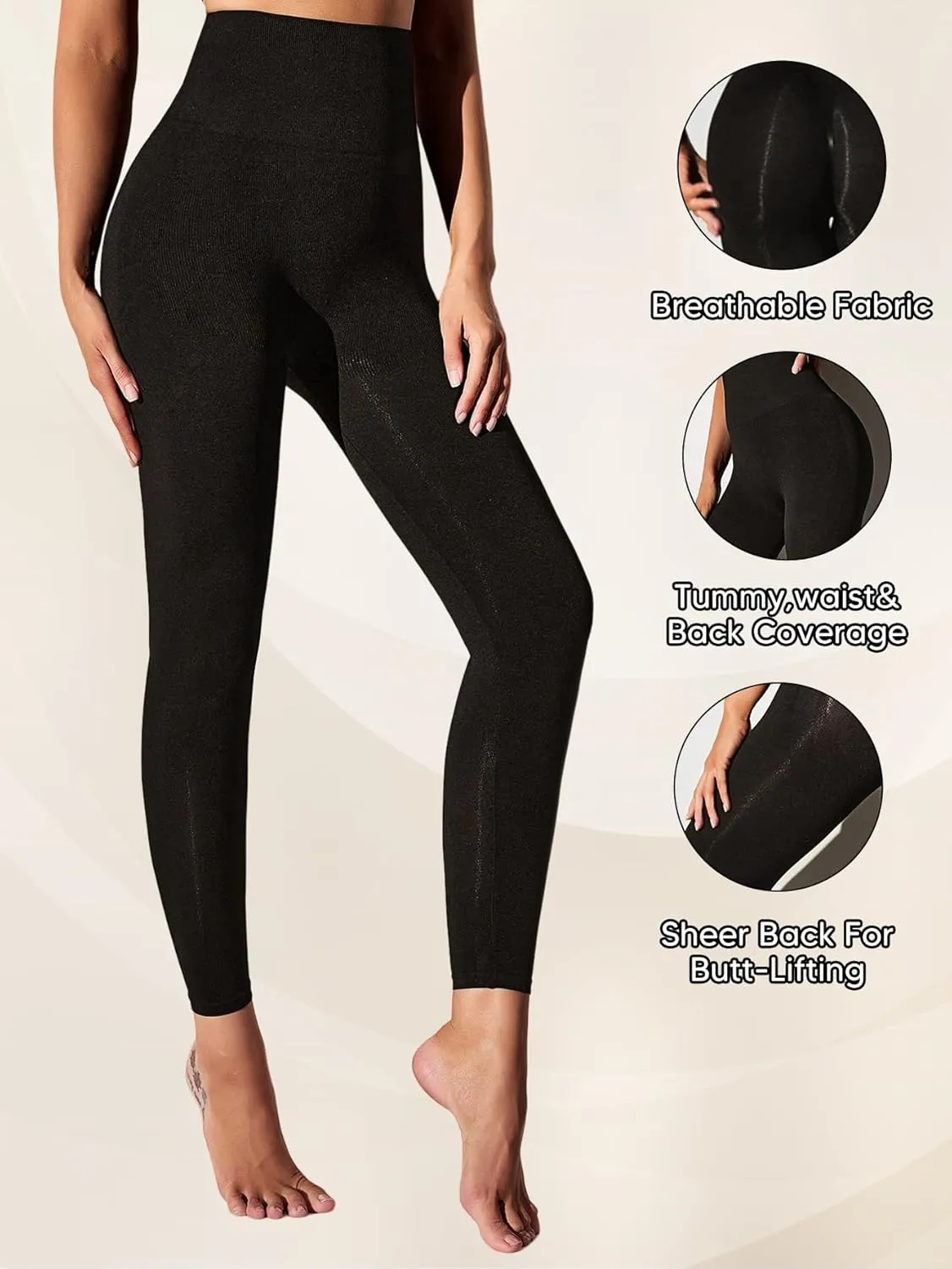 Women Shapewear Leggings High Waist Footless Tights Tummy Control Butt Lift Thigh Slimmer Compression Pants