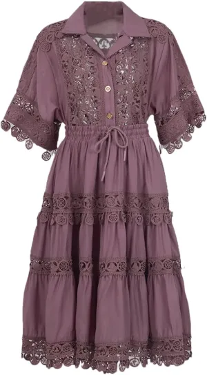 WomenS Embroidered Lace Jacket with Pleated Skirt Set Summer Holiday Wear Hollow Out Design Two Piece Outfit
