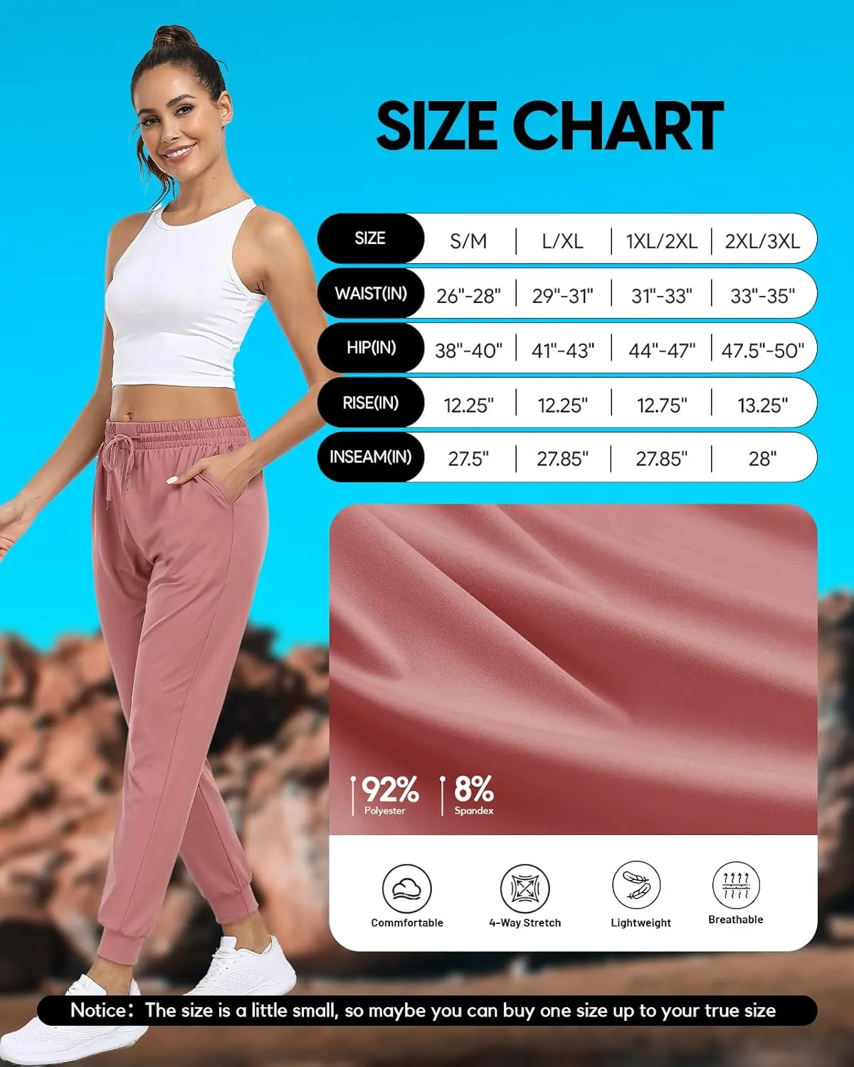 Women's Joggers with Pockets,Women Sweatpants for Loung Yoga Workout Running Casual Pants 3PACK