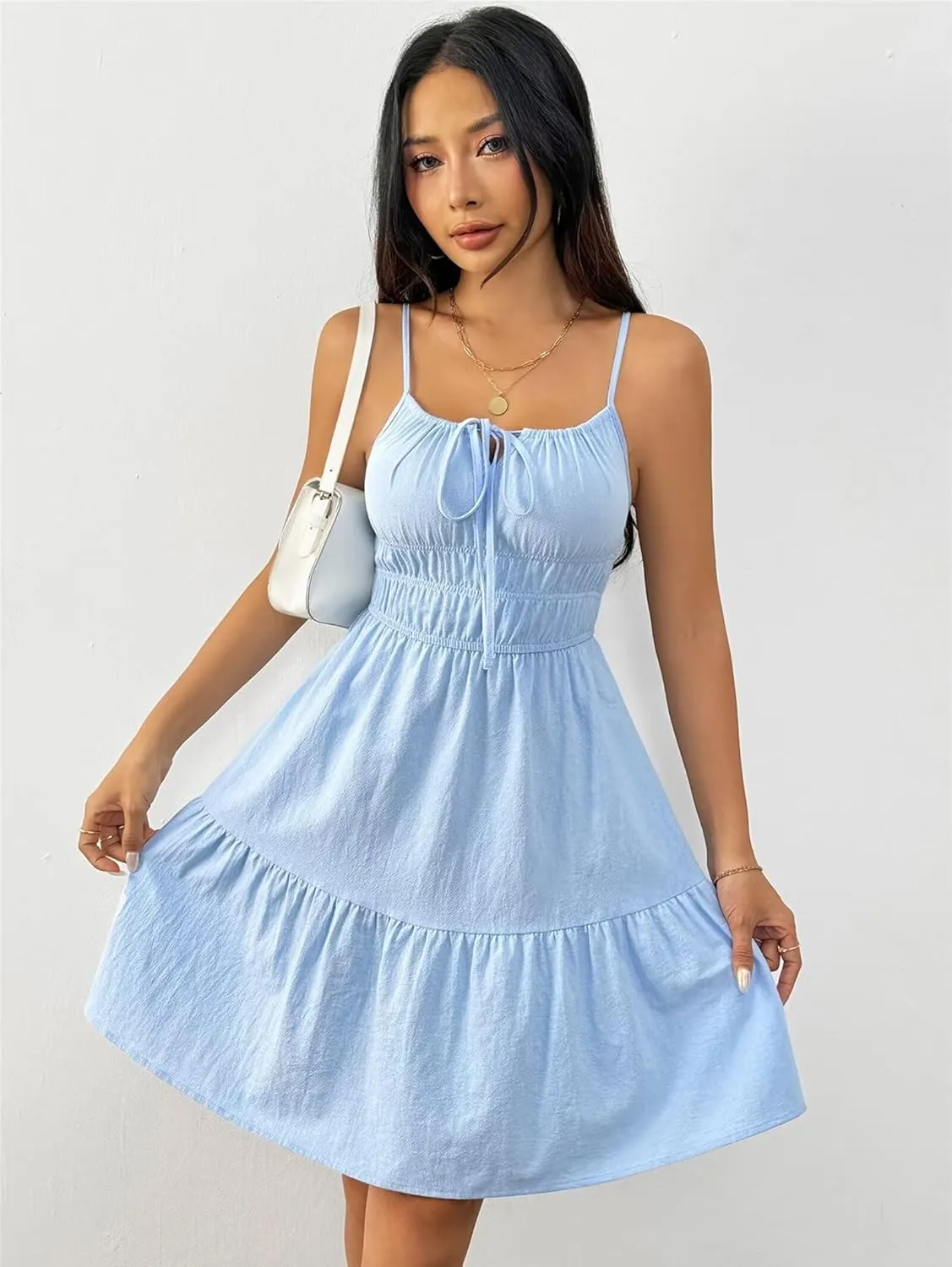 Womens Summer Casual Dresses Sexy Spaghetti Strap Dresses V Neck Floral Mini Dresses Club Dresses Womens Date Night