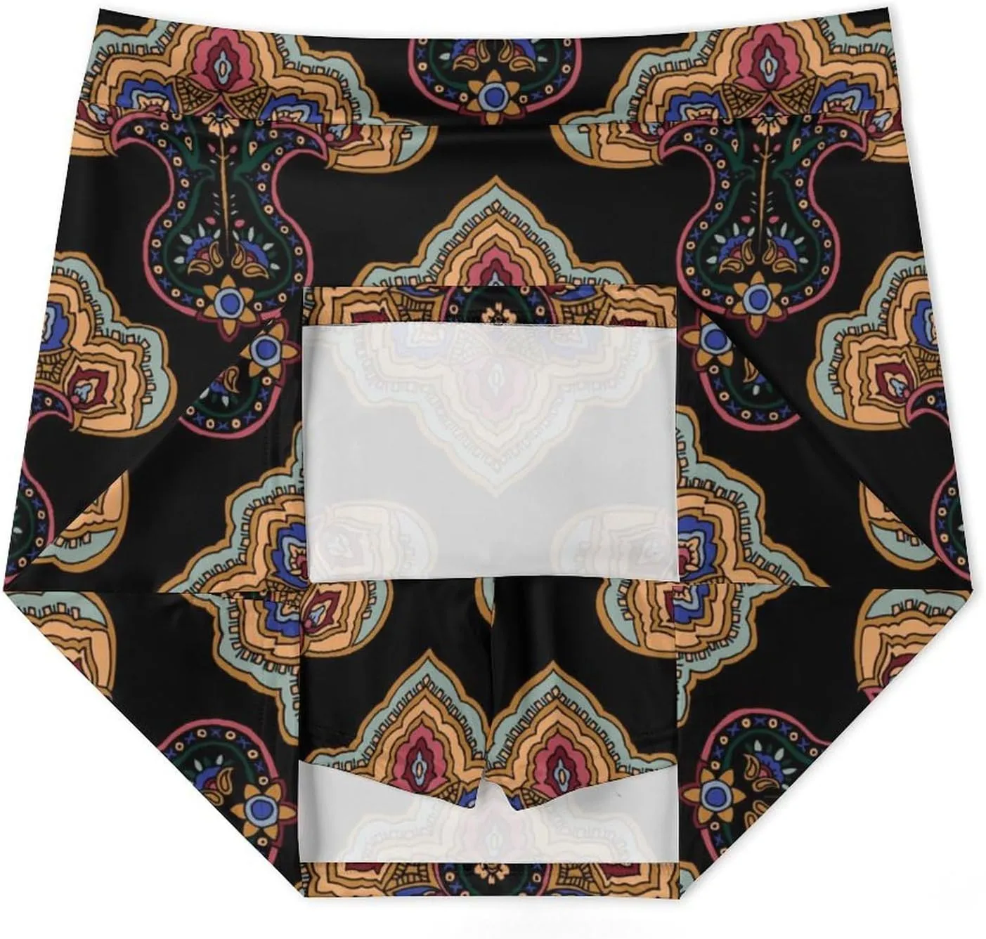 Women's Tennis Skirt 70s Paisley Print Athletic Golf Skorts for Woman with Pockets Summer Mini Skirts Workout Outfits