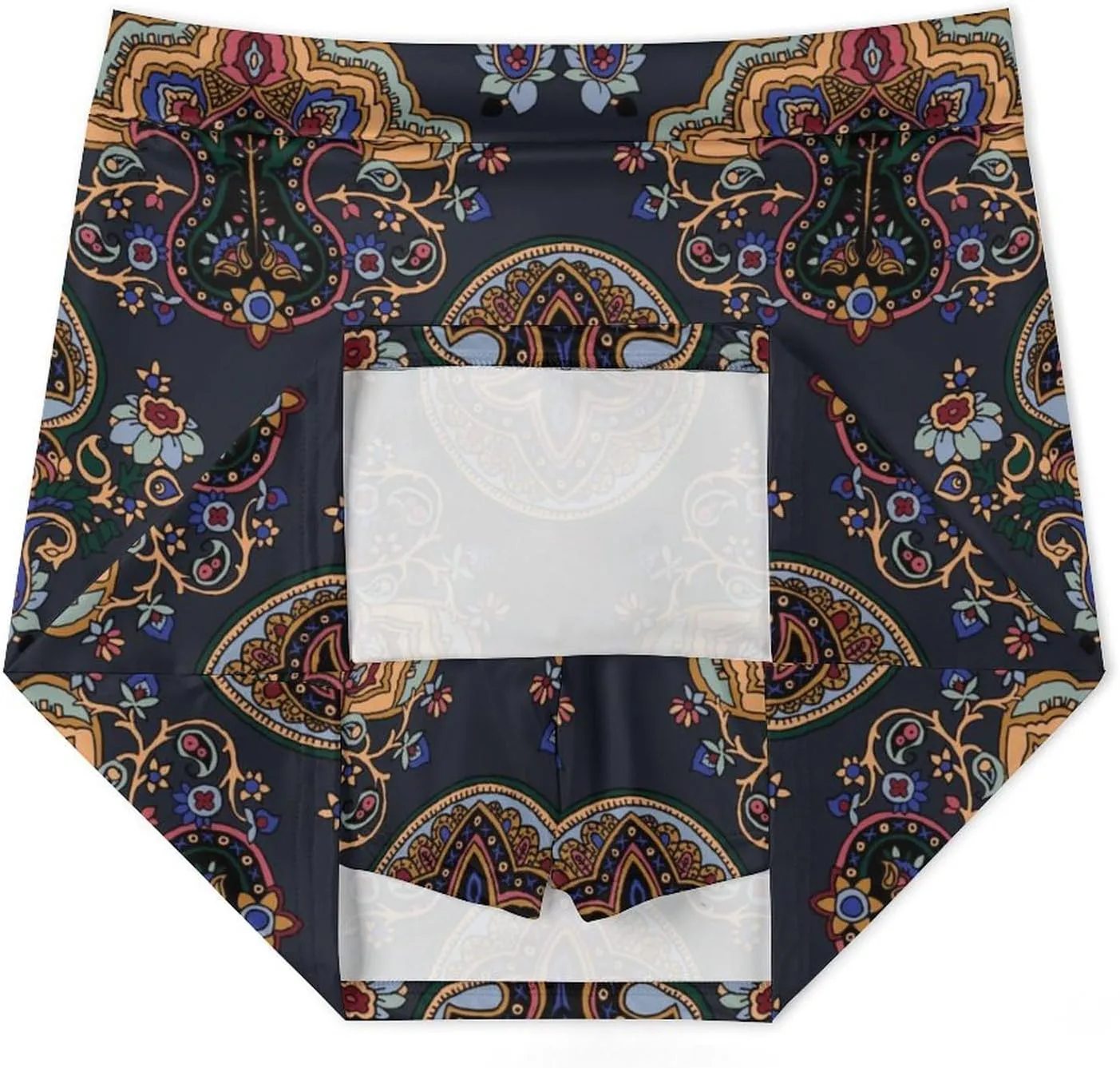 Women's Tennis Skirt 70s Paisley Print Athletic Golf Skorts for Woman with Pockets Summer Mini Skirts Workout Outfits