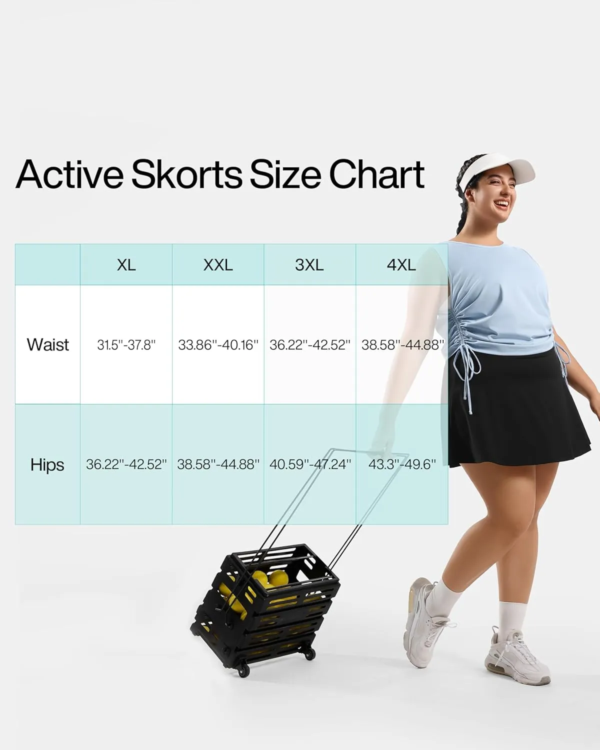 Women's Tennis Skorts with 2 Pockets Plus Size Golf Skirts High Waisted Pleated Athletic Skirt for Pickleball Running