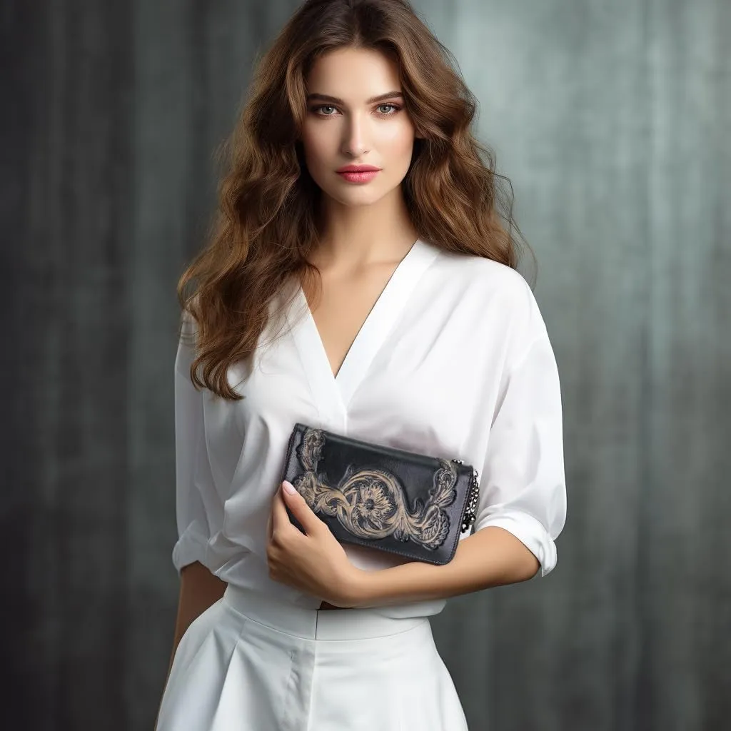 Women's Wallet Large Capacity Clutch Ladies Wristlet Purse Credit Card Phone Holder with Grip Hand Strap