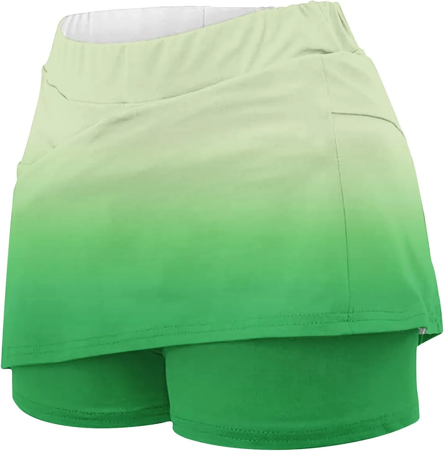 Workout Shorts Women Summer Pleated Tennis Skirts Athletic Stretchy Short Dressy Yoga Fake Two Piece Outfits