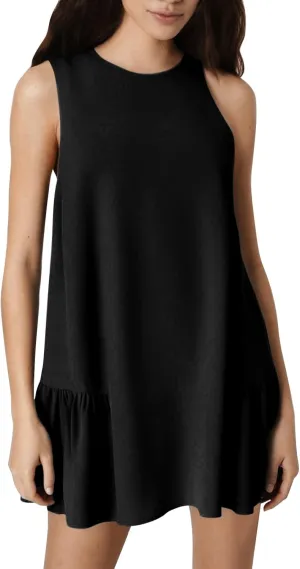 XOWRTE Women's Summer Dresses Round Neck Sleeveless Tank Dress Casual A-Line Sundresses Beach Vacation Clothes Mini Dress