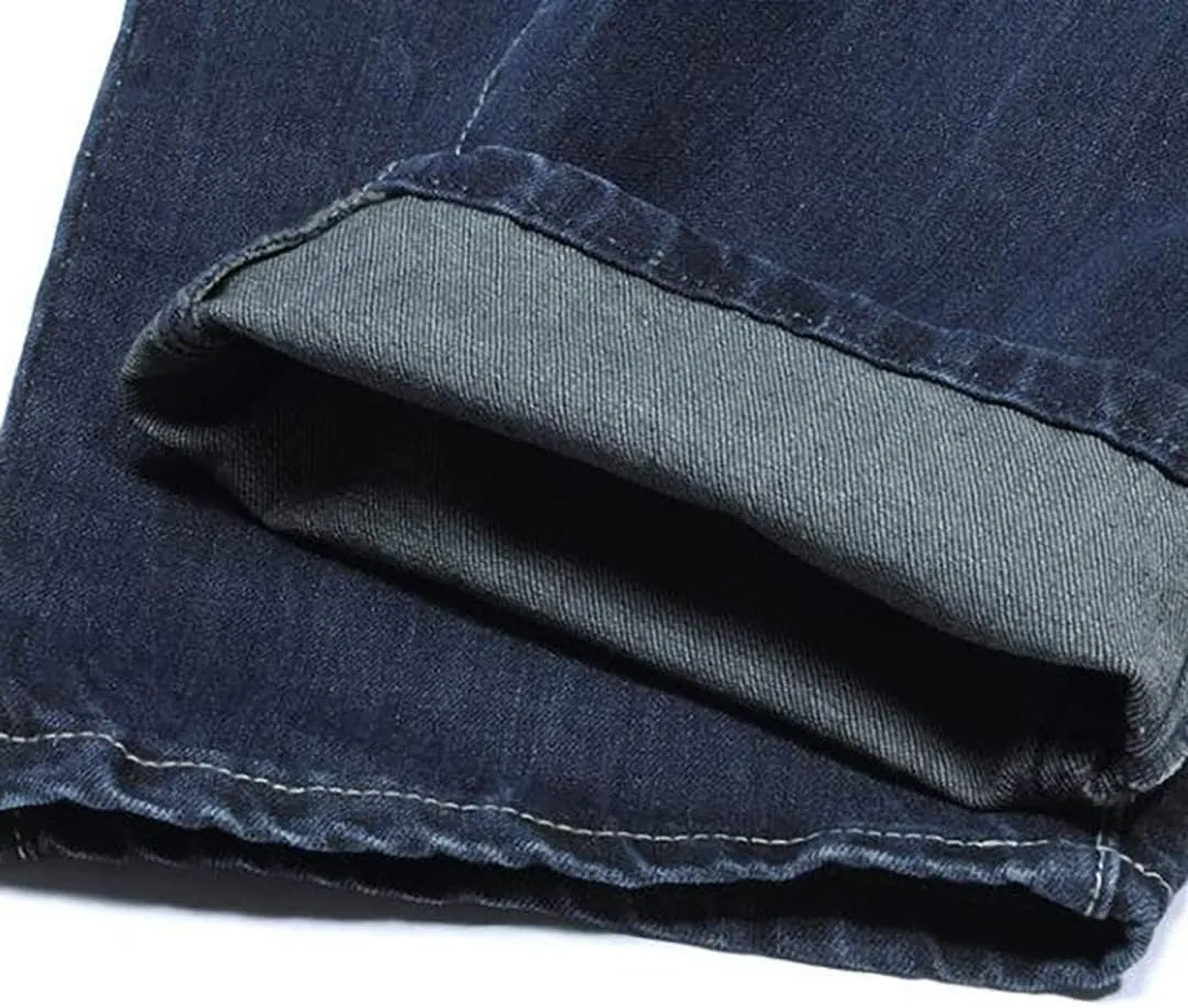 XYGJZ Mens Baggy Jeans Plus Size Hip Hop Wide Straight Leg Loose Fit Denim Pants for Big Fat Men