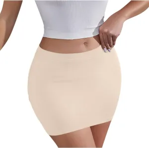 Y2k Mini Skirts for Women Bodycon Sexy Club Date Night Micro Pencil Skirt Streetwear Casual Elastic Waist Solid Short