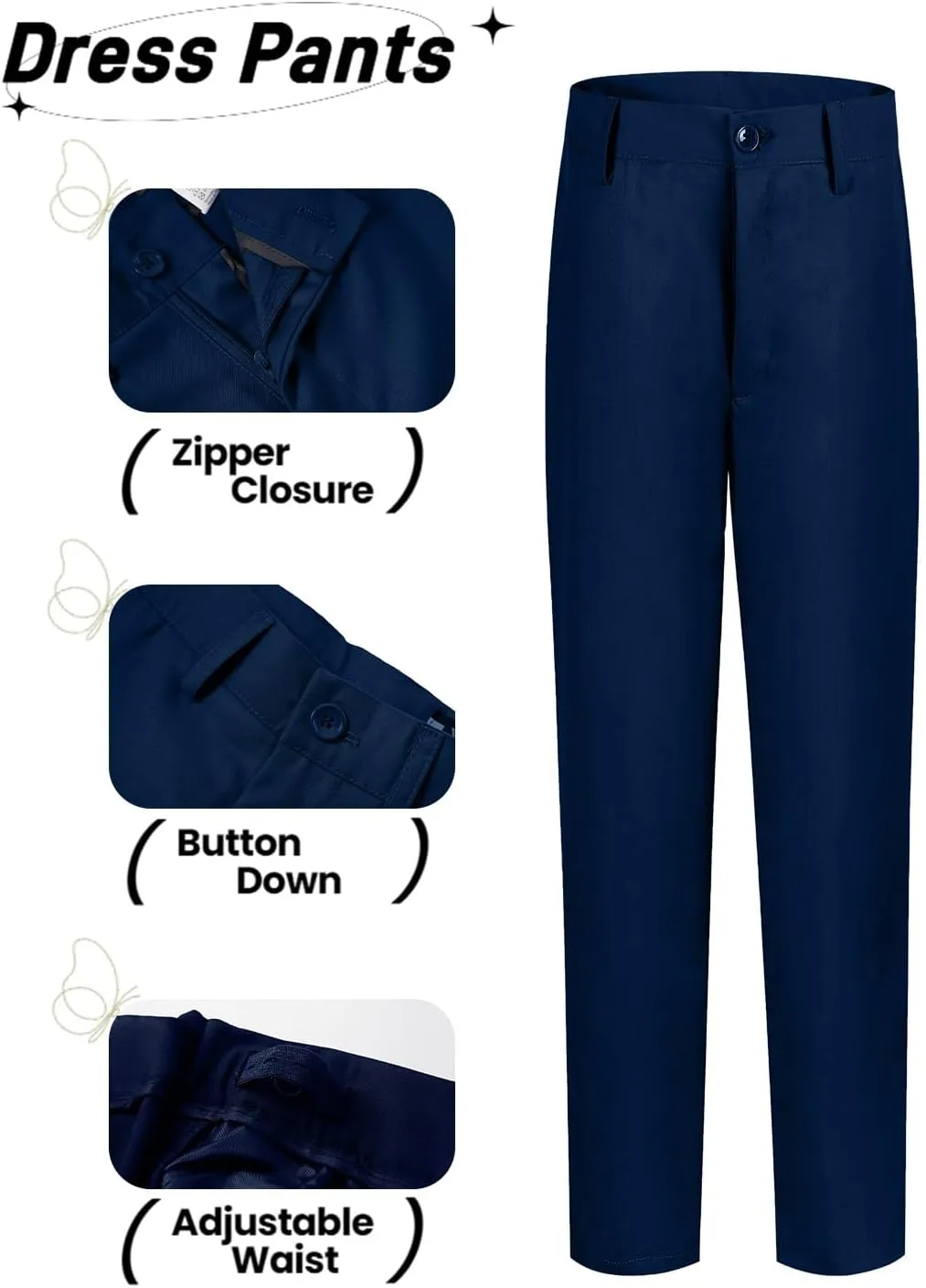 Yanlu Boys Suits Set Vest Pants Dress Shirt and Tie for Toddler Kids Formal Dresswear