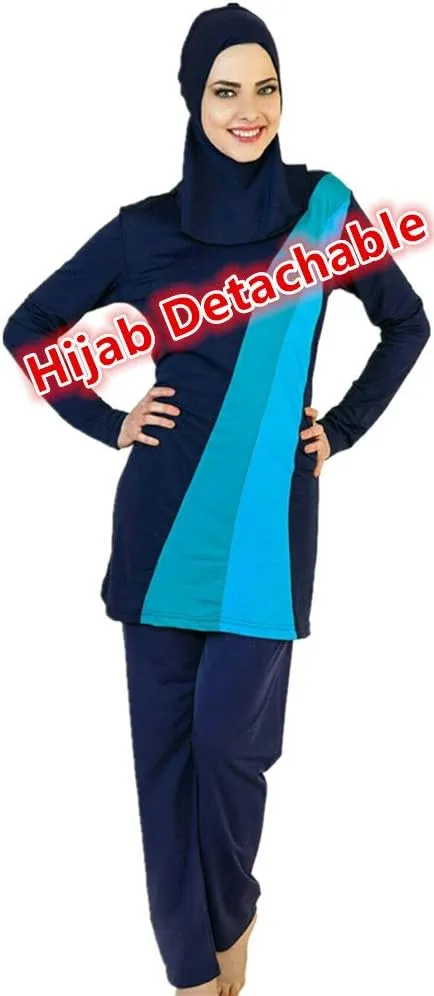 YEESAM Muslim Swimsuits for Women, Long Sleeve Islamic Burkini Modest Swimwear