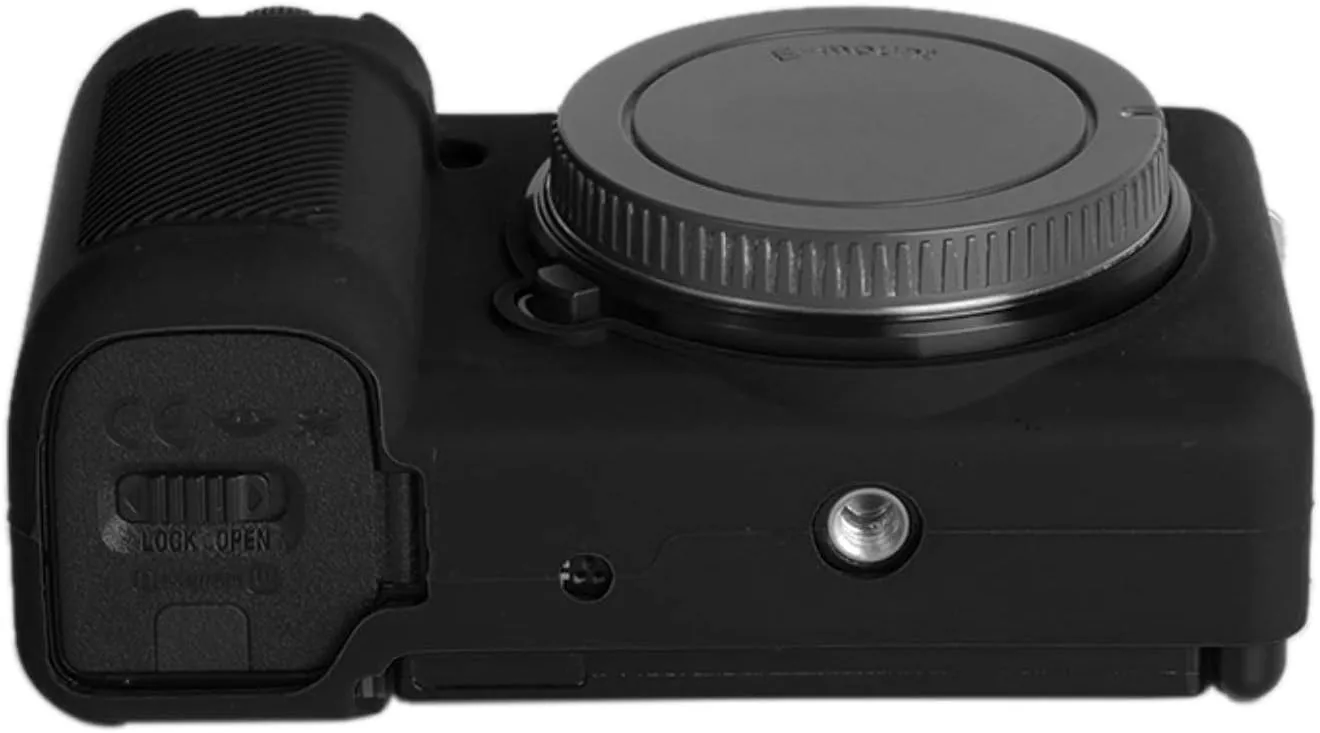 ZV-E10 Silicone Case, TUYUNG Rubber Housing Camera Case Protective Cover Skin for Sony ZV-E10, Black