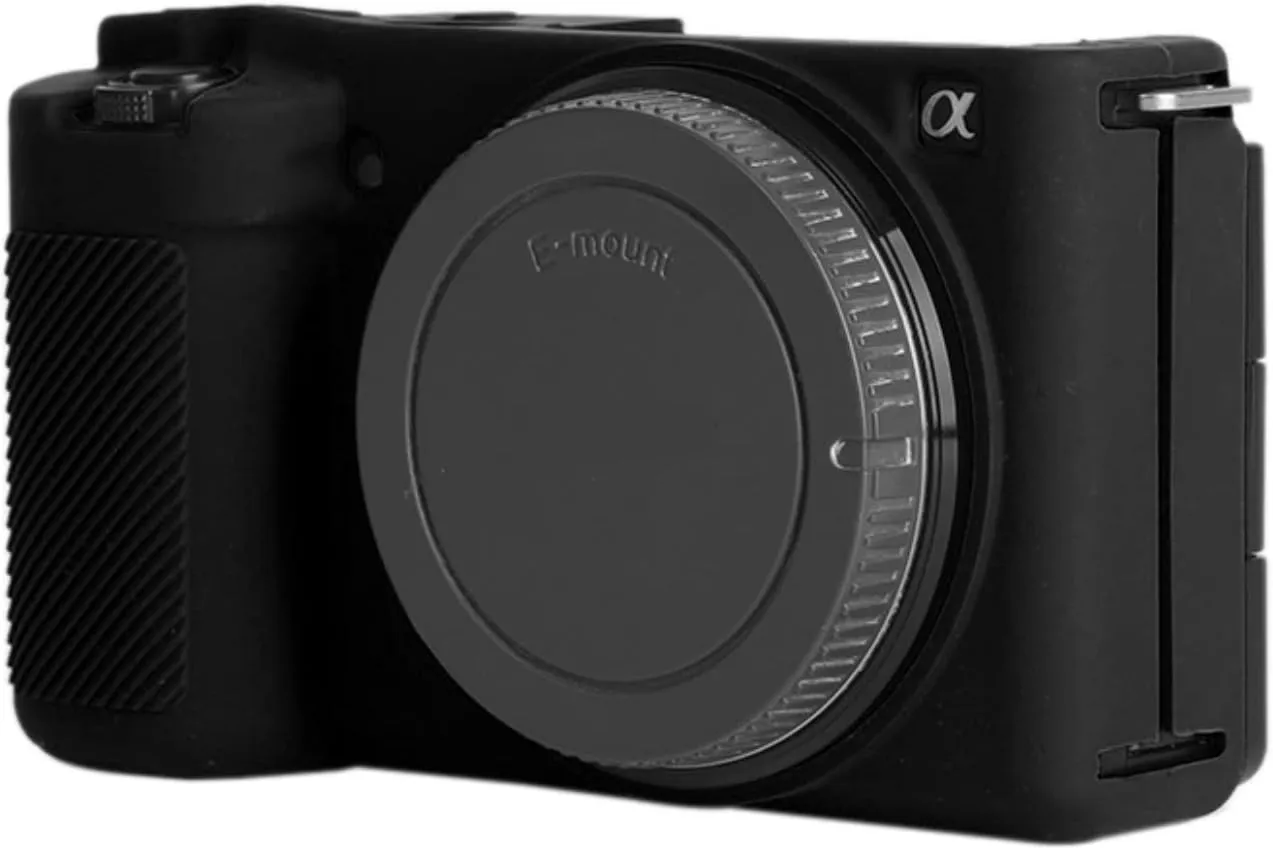 ZV-E10 Silicone Case, TUYUNG Rubber Housing Camera Case Protective Cover Skin for Sony ZV-E10, Black